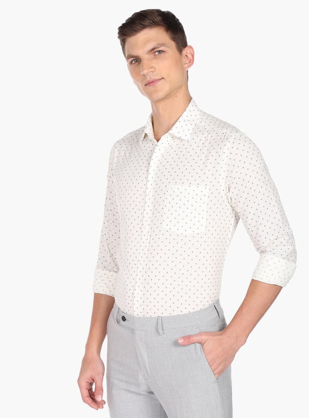 ARROW Men Printed Manhattan Formal Shirt (Slim)