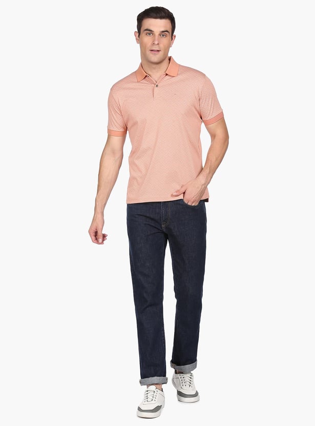 ARROW Men Printed Regular Fit Polo T-shirt