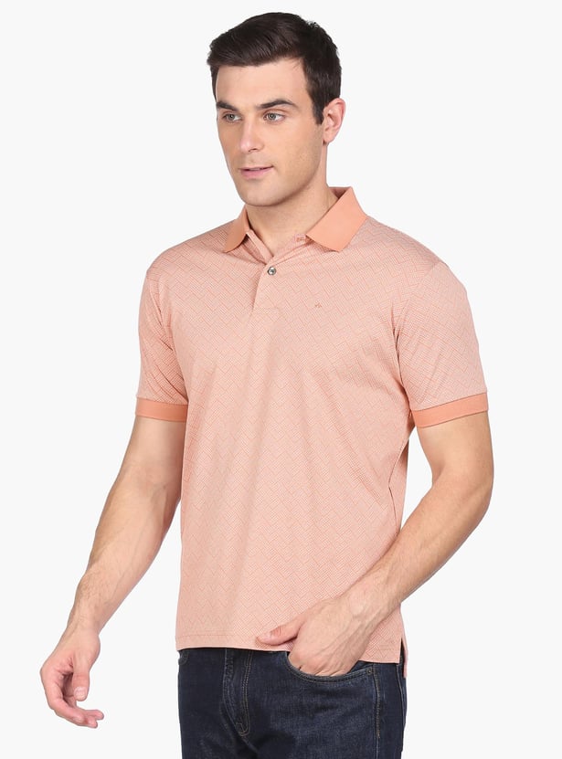 ARROW Men Printed Regular Fit Polo T-shirt