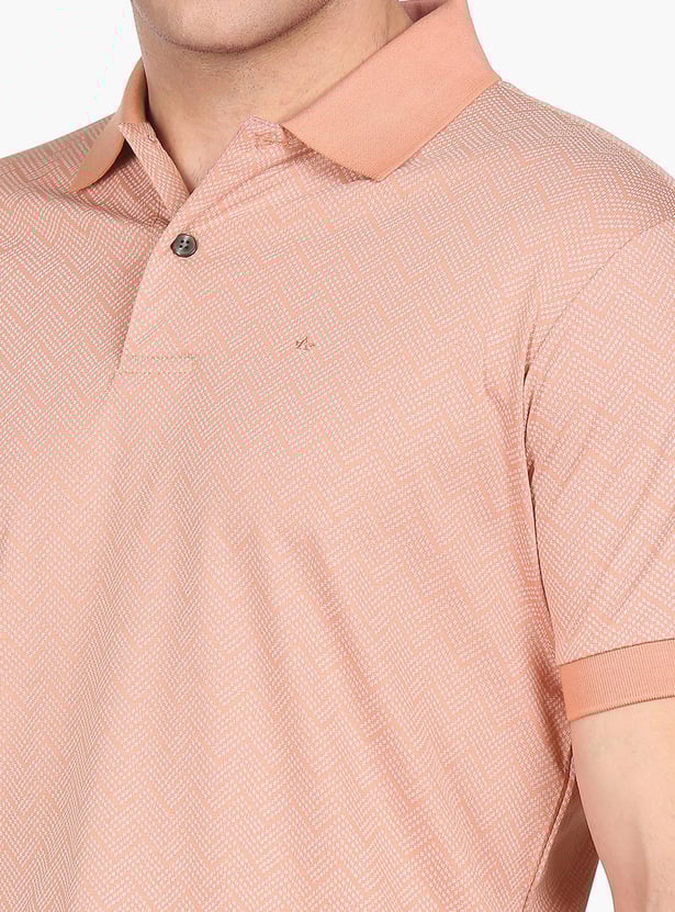 ARROW Men Printed Regular Fit Polo T-shirt