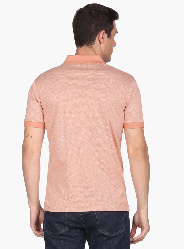 ARROW Men Printed Regular Fit Polo T-shirt