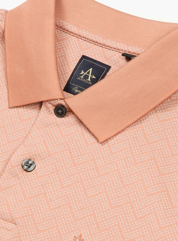 ARROW Men Printed Regular Fit Polo T-shirt