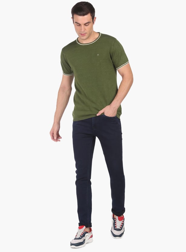 ARROW Men Solid Regular Fit T-shirt