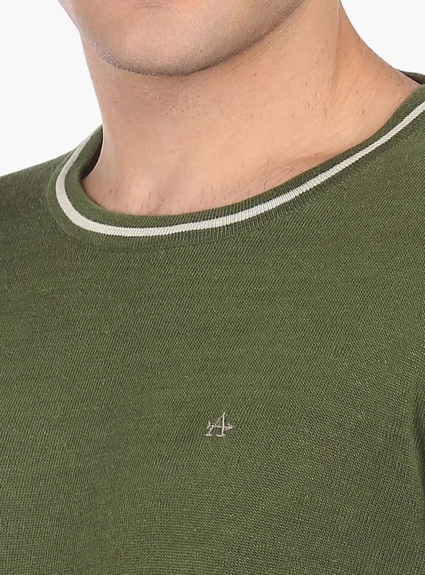 ARROW Men Solid Regular Fit T-shirt