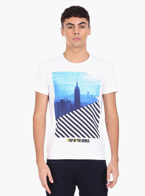 ARROW Men Graphic Printed Regular Fit T-shirt