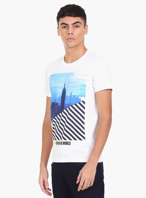 ARROW Men Graphic Printed Regular Fit T-shirt