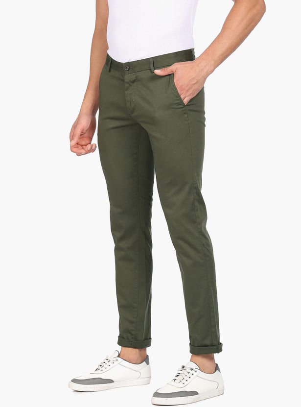 ARROW SPORT Men Solid Bronson Casual Trousers (Slim)