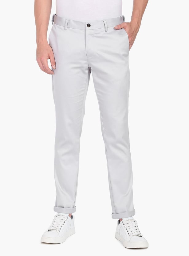 ARROW SPORT Men Solid Bronson Casual Trousers (Slim)