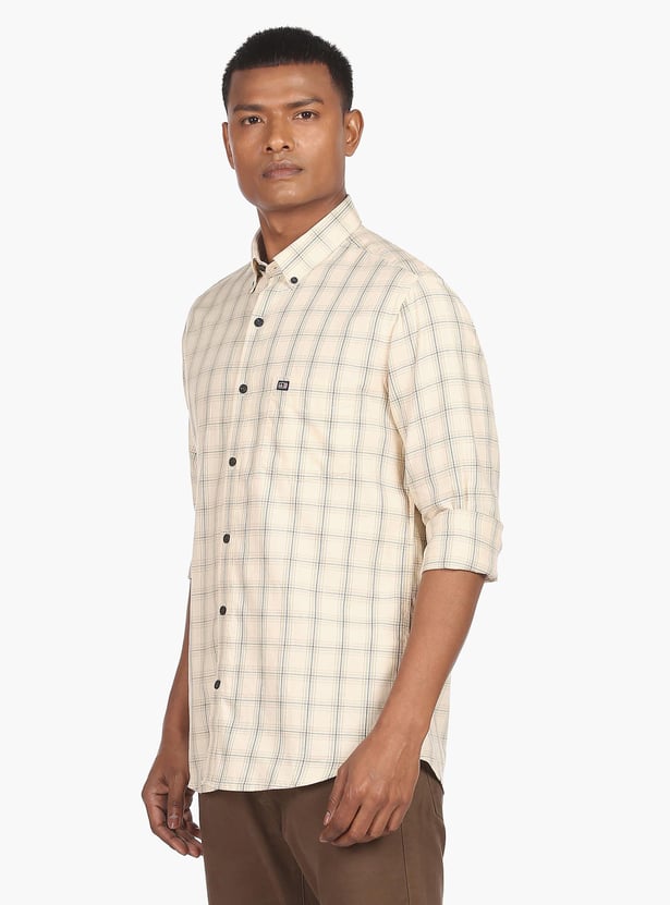ARROW SPORT Men Checked Manhattan Casual Shirt (Slim)