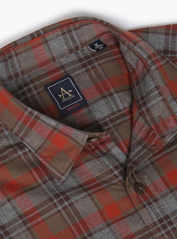 ARROW SPORT Men Checked Slim Fit Casual Shirt