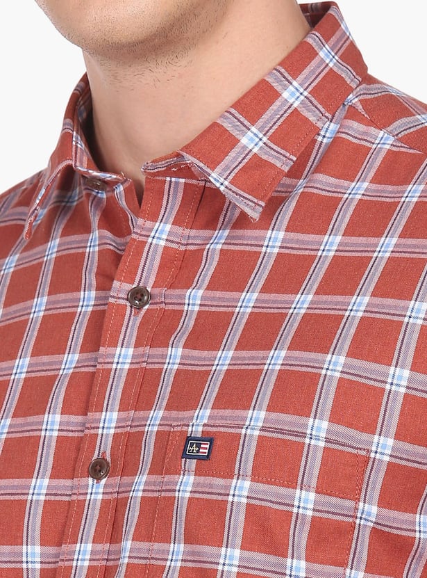 ARROW SPORT Men Tartan Checked Manhattan Casual Shirt (Slim Fit)