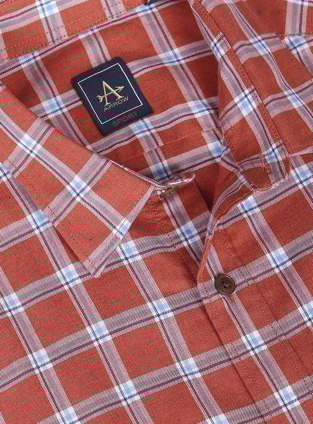 ARROW SPORT Men Tartan Checked Manhattan Casual Shirt (Slim Fit)