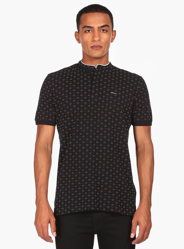ARROW SPORT Men Printed Regular Fit Henley T-shirt