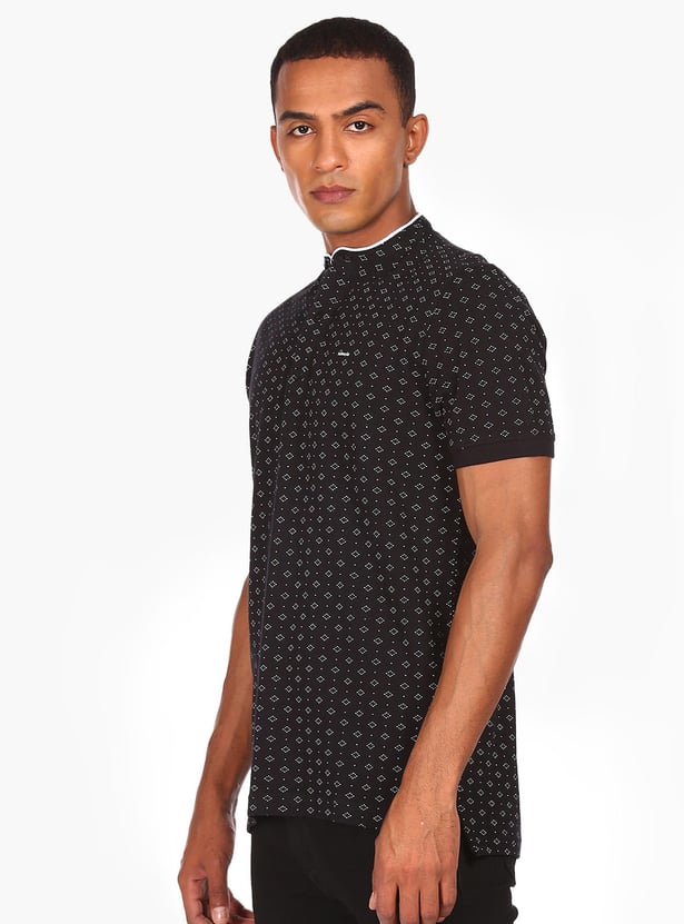 ARROW SPORT Men Printed Regular Fit Henley T-shirt
