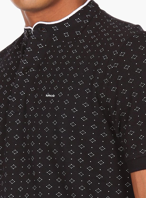 ARROW SPORT Men Printed Regular Fit Henley T-shirt