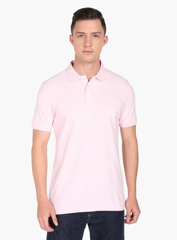 ARROW SPORT Men Solid Regular Fit Pique Polo T-shirt