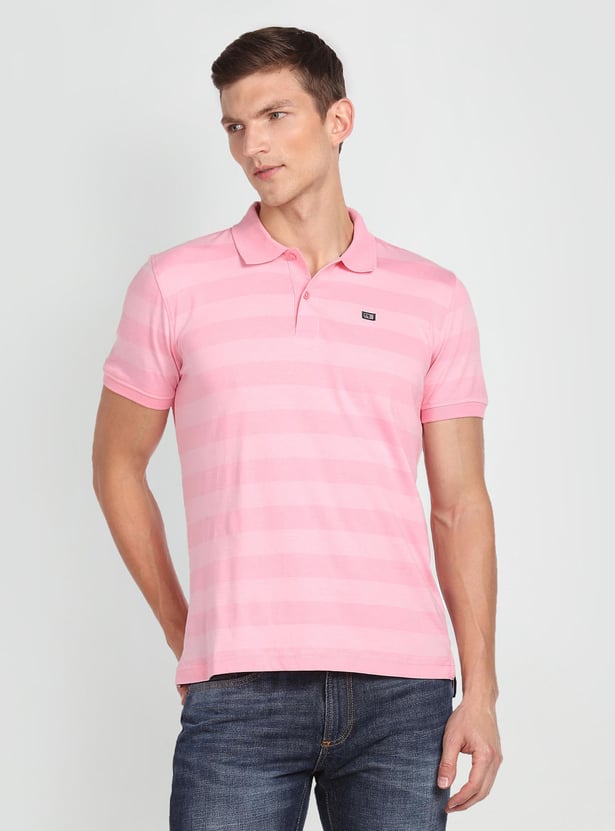 ARROW SPORT Men Striped Regular Fit Polo T-shirt