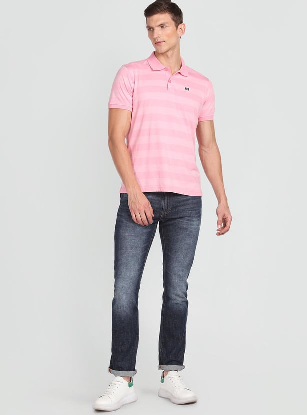 ARROW SPORT Men Striped Regular Fit Polo T-shirt