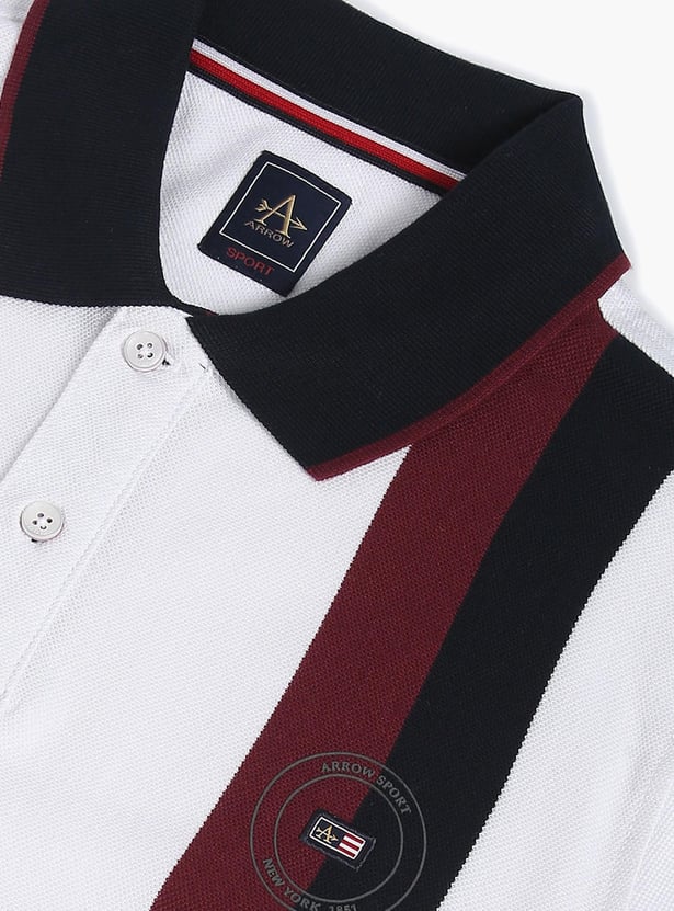 ARROW SPORT Men Striped Regular Fit Polo T-shirt
