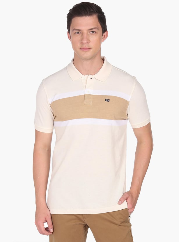 ARROW SPORT Men Striped Regular Fit Polo T-shirt