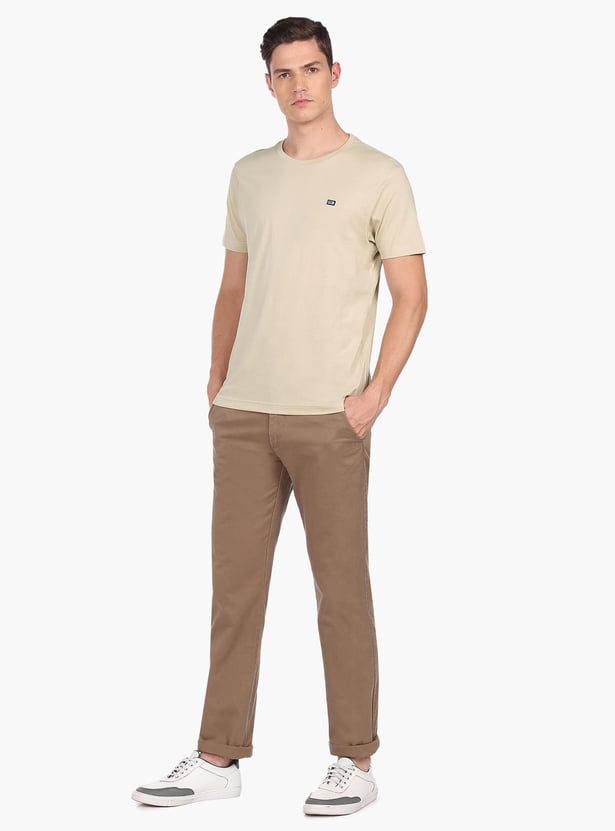 ARROW SPORT Men Solid Regular Fit T-shirt