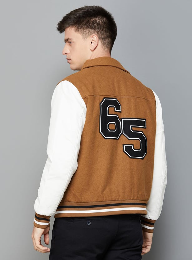 Buy UNITED COLORS OF BENETTON Men Printed Varsity Jacket from