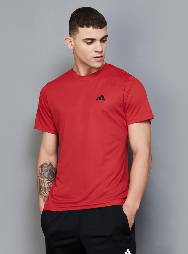 Buy ADIDAS Men Solid Regular Fit Sports T-shirt from Adidas at