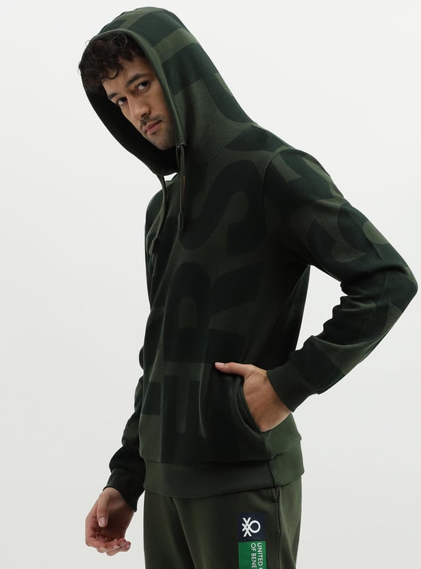 Buy UNITED COLORS OF BENETTON Men Printed Hooded Sweatshirt from