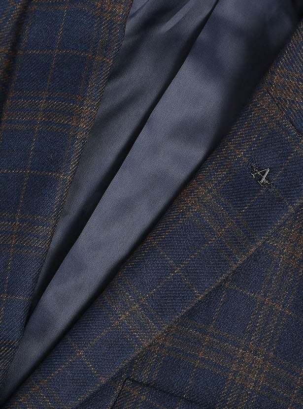 ARROW Men Checked Single-Breasted Formal Blazer