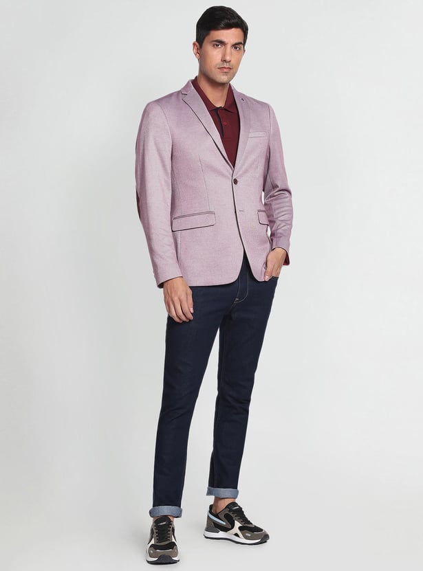 ARROW Men Knitted Slim Fit Single Breasted Blazer