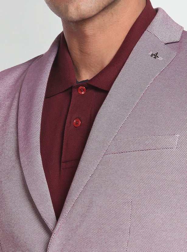 ARROW Men Knitted Slim Fit Single Breasted Blazer