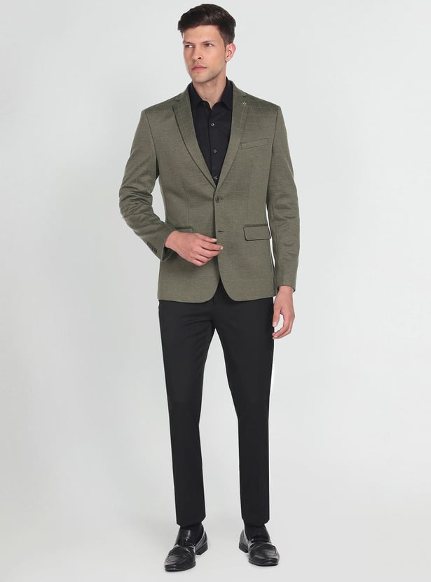 ARROW Men Checked Single-Breasted Blazer