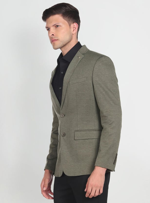 ARROW Men Checked Single-Breasted Blazer