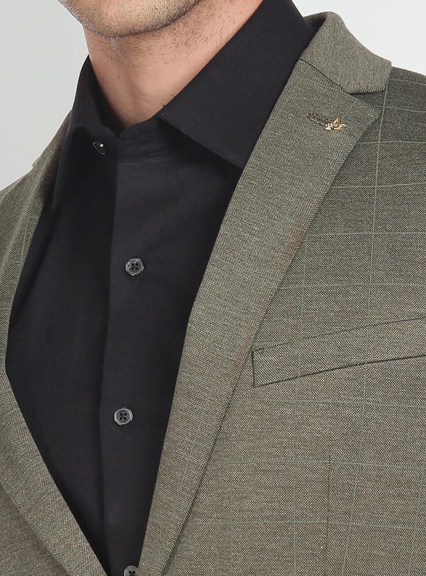 ARROW Men Checked Single-Breasted Blazer