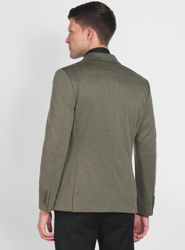 ARROW Men Checked Single-Breasted Blazer