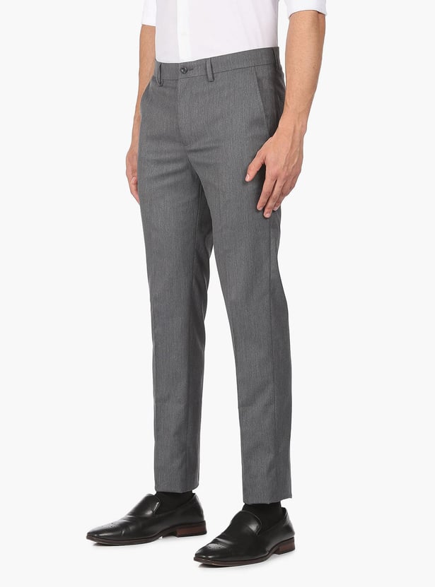 ARROW Men Textured Regular Fit Formal Trousers