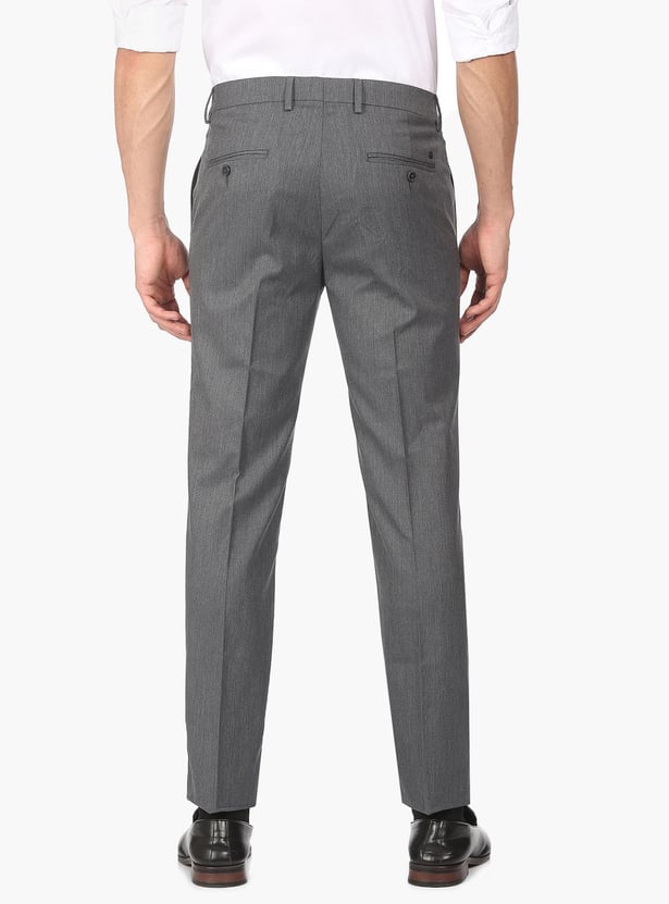 ARROW Men Textured Regular Fit Formal Trousers