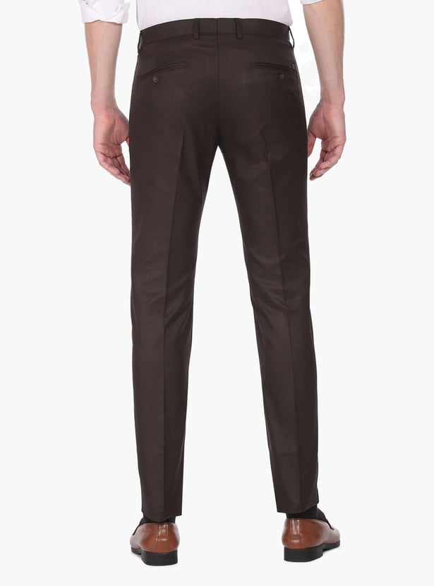 ARROW Men Solid Hudson Formal Trousers (Regular)