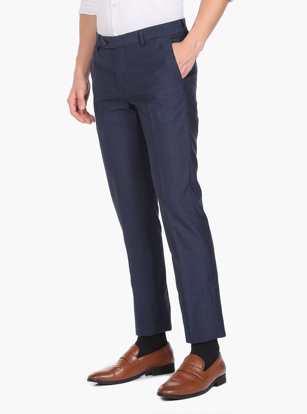 ARROW Men Checked Hudson Formal Trousers (Tailored)