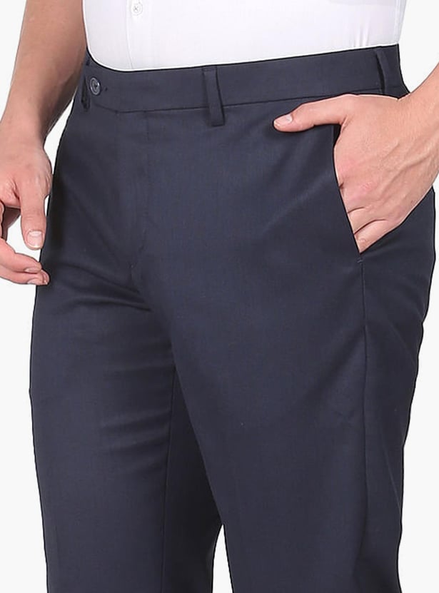 ARROW Men Solid Hudson Flex Formal Trousers (Regular)