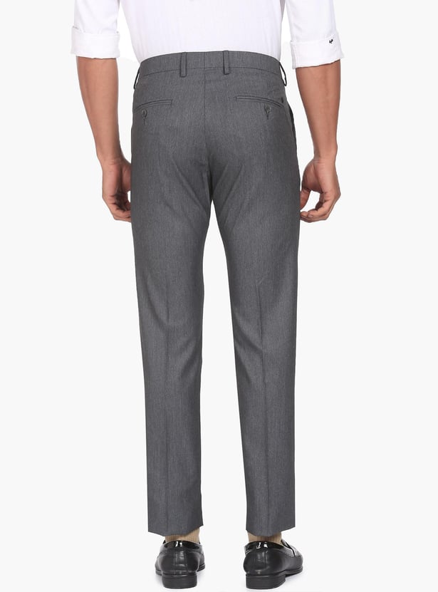 ARROW Men Heathered Hudson Formal Trousers (Regular)
