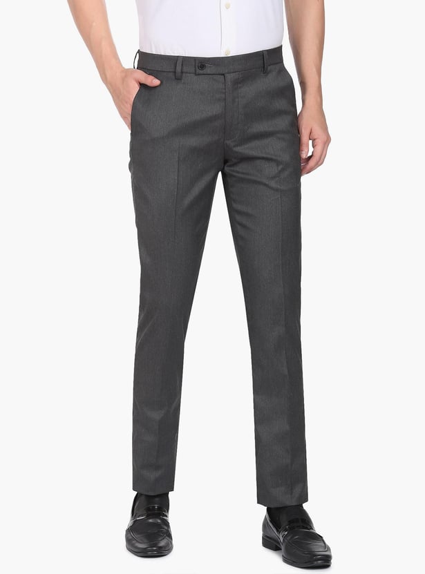 ARROW Men Dobby Smart Flex Formal Trousers (Regular)