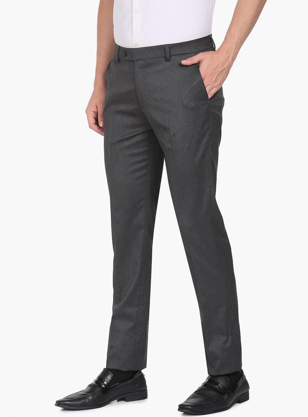 ARROW Men Dobby Smart Flex Formal Trousers (Regular)
