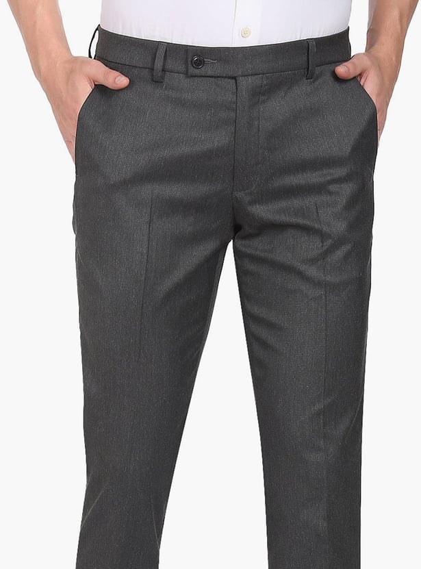 ARROW Men Dobby Smart Flex Formal Trousers (Regular)