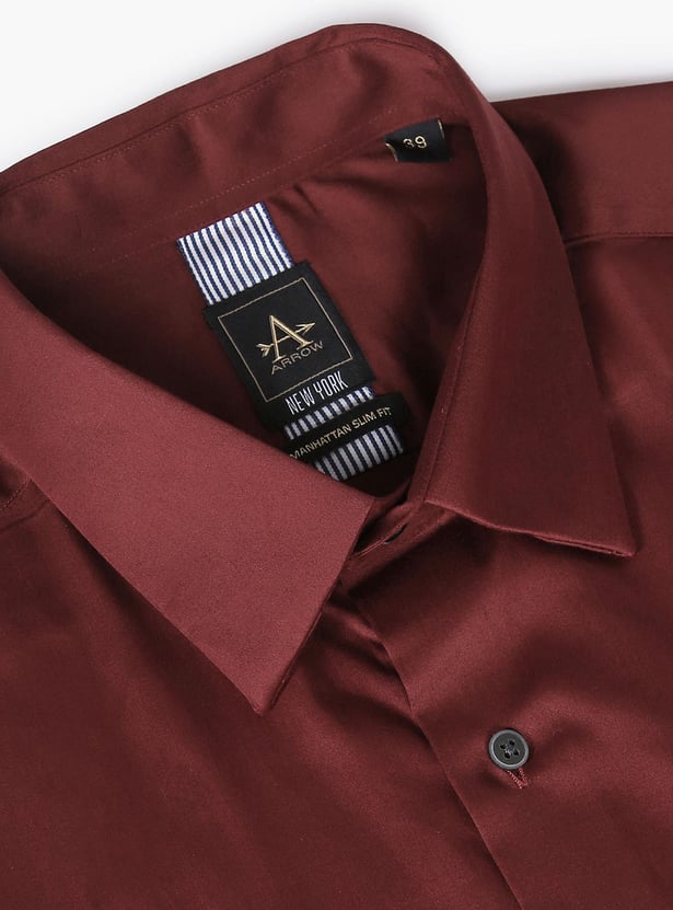 ARROW NEW YORK Men Solid Manhattan Formal Shirt (Slim Fit)