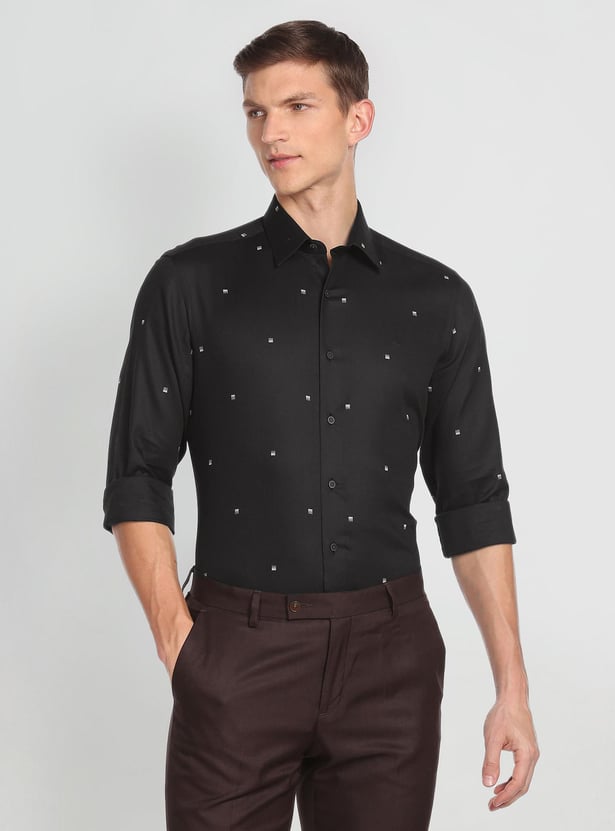 ARROW NEW YORK Men Dobby Patterned Slim Fit Formal Shirt