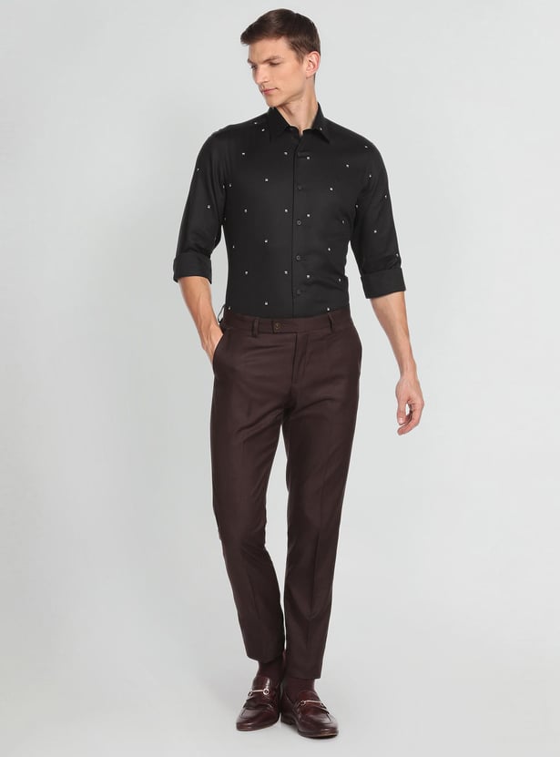 ARROW NEW YORK Men Dobby Patterned Slim Fit Formal Shirt