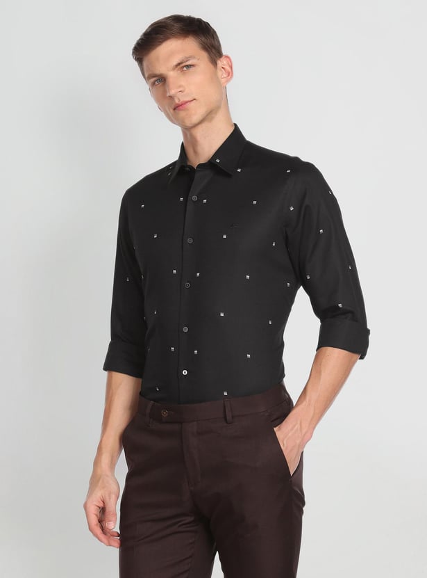 ARROW NEW YORK Men Dobby Patterned Slim Fit Formal Shirt