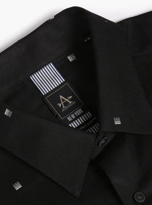 ARROW NEW YORK Men Dobby Patterned Slim Fit Formal Shirt