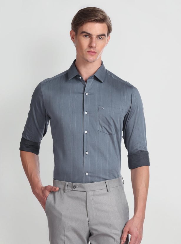 ARROW Men Striped Manhattan Formal Shirt (Slim)